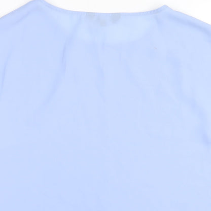 Womens UK Size 6 New Look Blue Basic T-Shirt