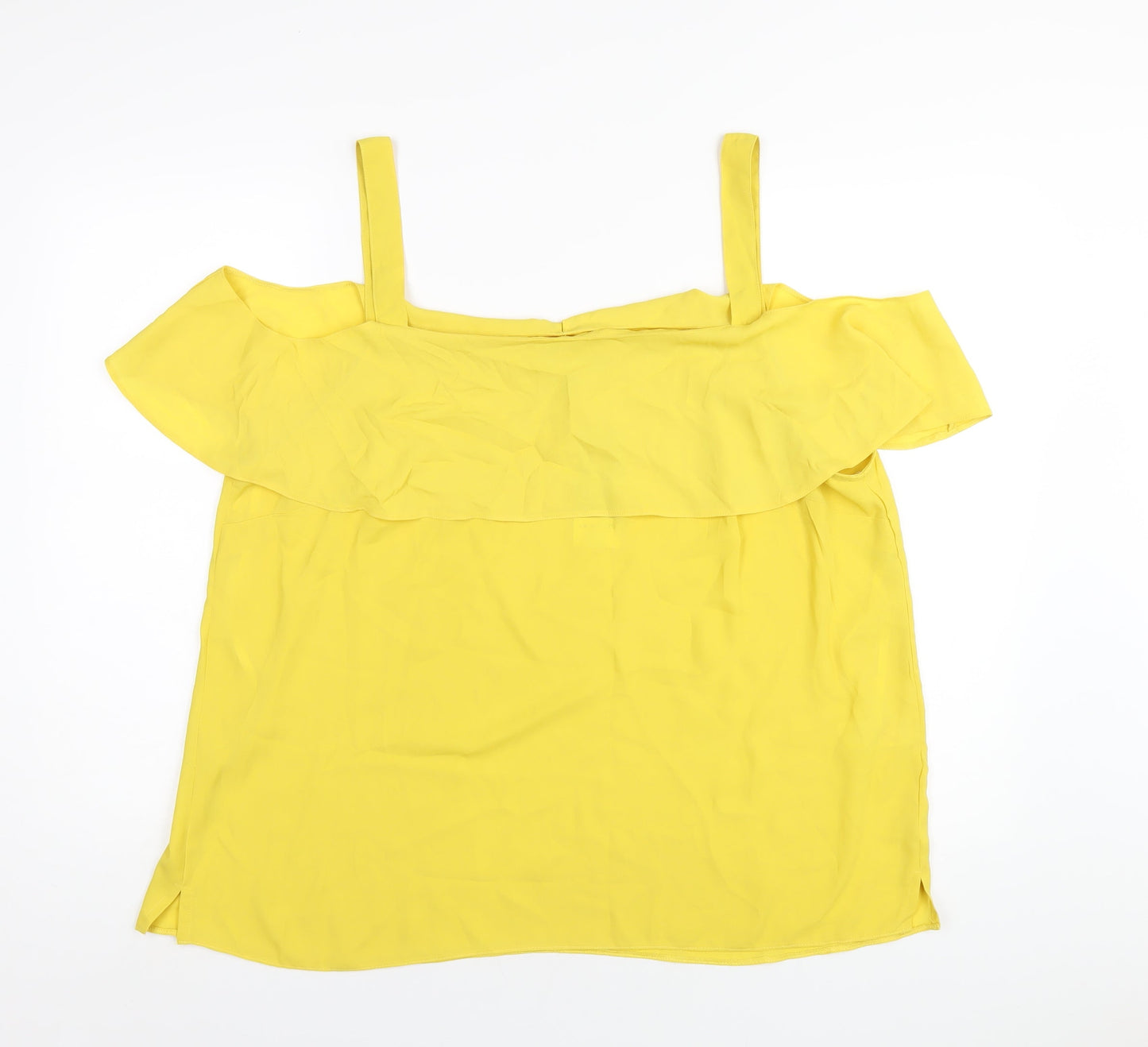 Womens UK Size 20 Dorothy Perkins Yellow Basic Blouse