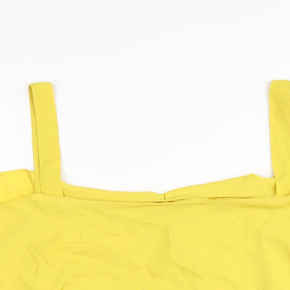 Womens UK Size 20 Dorothy Perkins Yellow Basic Blouse