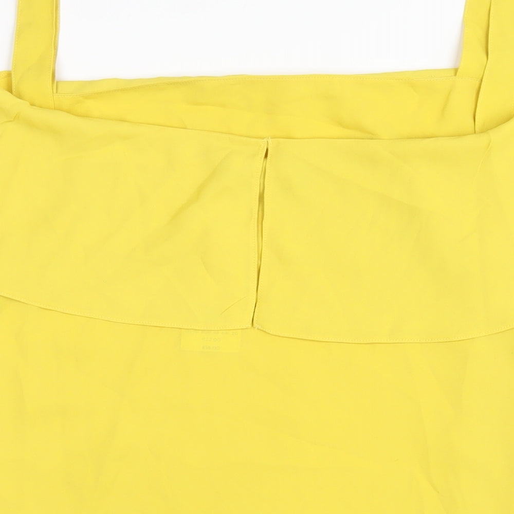 Womens UK Size 20 Dorothy Perkins Yellow Basic Blouse