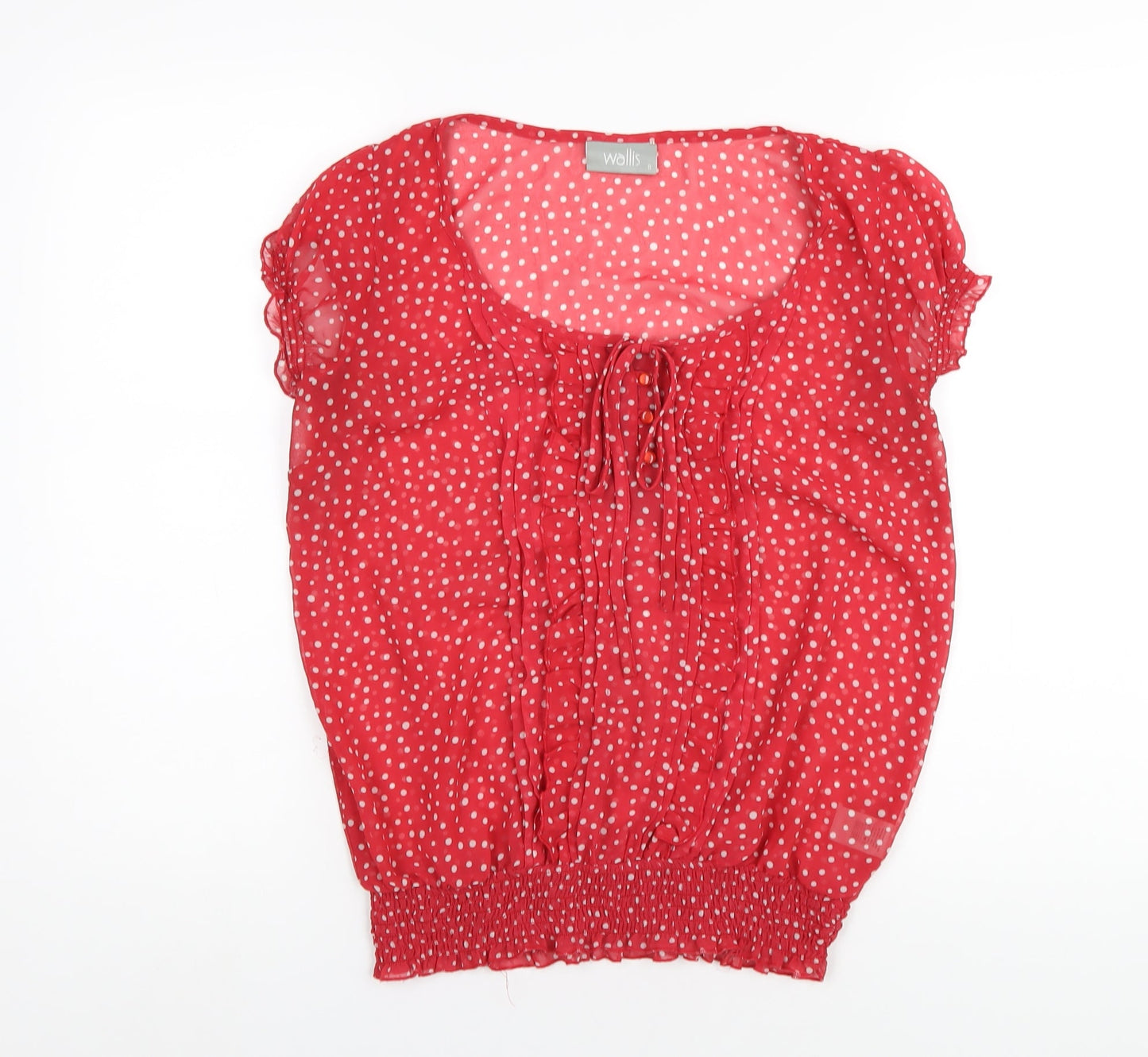 Womens UK Size S Wallis Red Basic T-Shirt