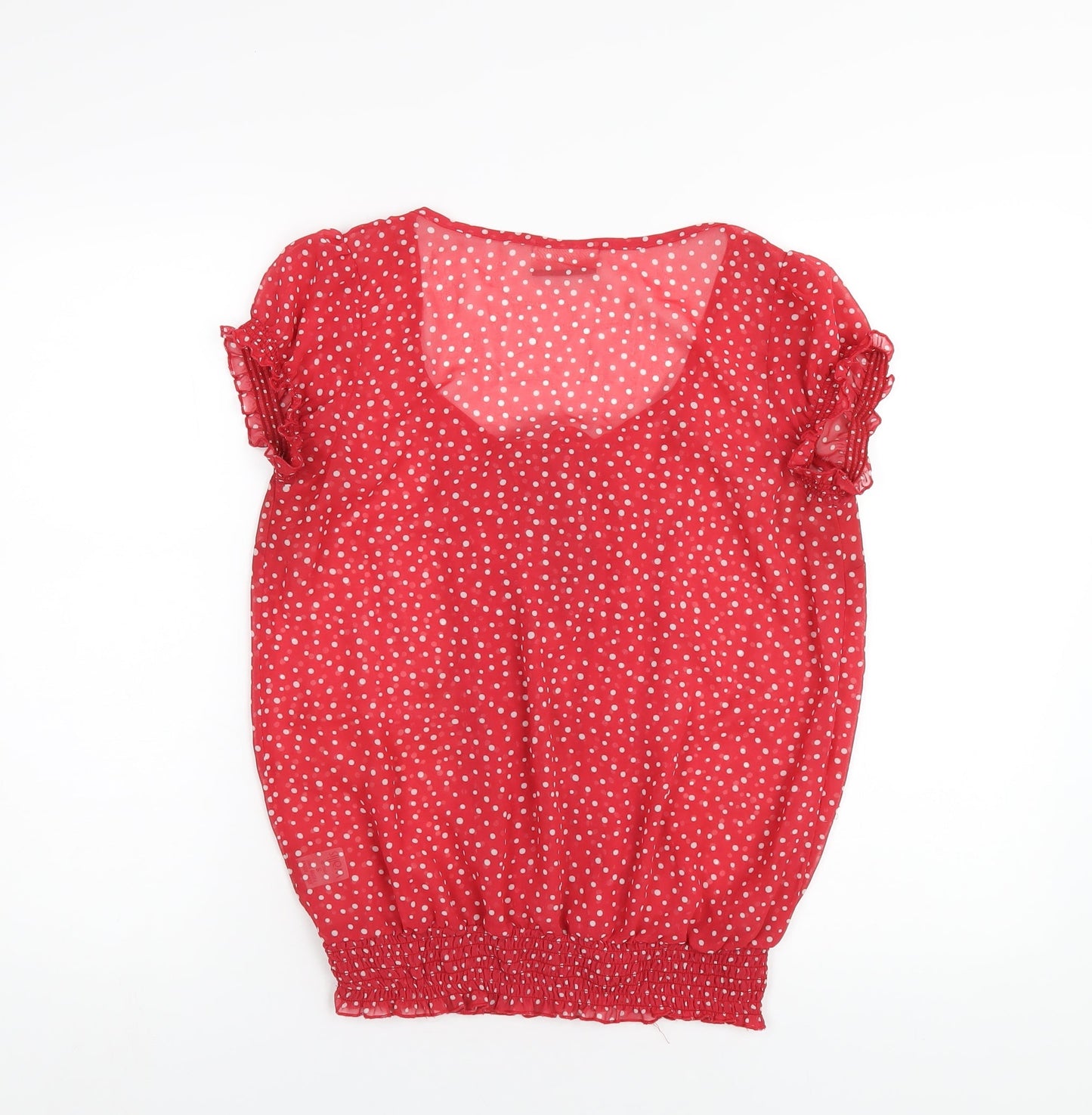 Womens UK Size S Wallis Red Basic T-Shirt