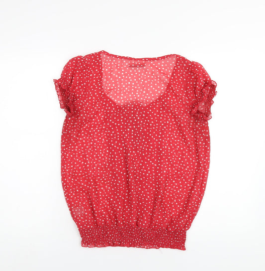 Womens UK Size S Wallis Red Basic T-Shirt