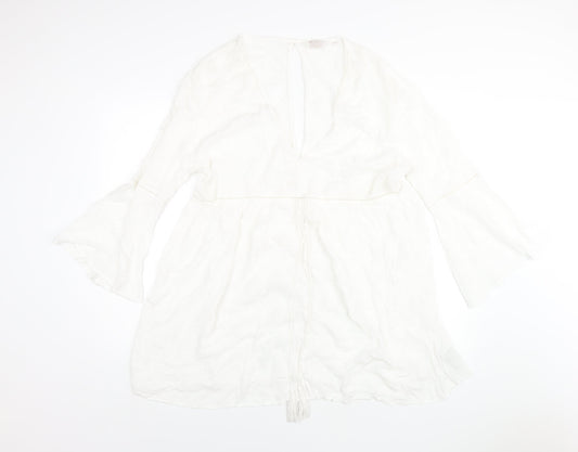 Dorothy Perkins Womens Black Viscose A-Line Size L V-Neck Pullover