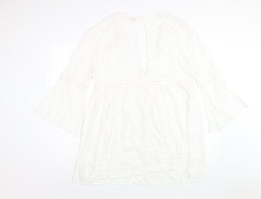 Dorothy Perkins Womens Black Viscose A-Line Size L V-Neck Pullover