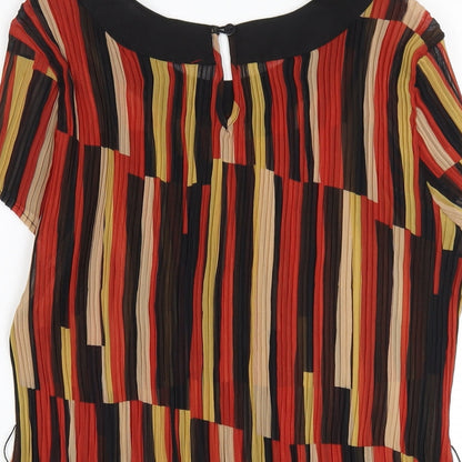 Womens UK Size 18 Marks and Spencer Orange Basic T-Shirt