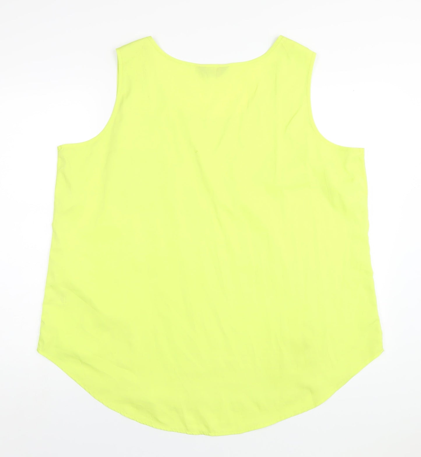 Womens UK Size 22 Yours Yellow Basic Tank