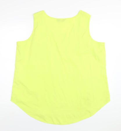 Womens UK Size 22 Yours Yellow Basic Tank