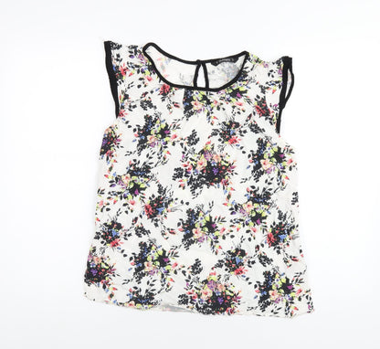 Womens UK Size 12 Dunnes Stores White Basic T-Shirt