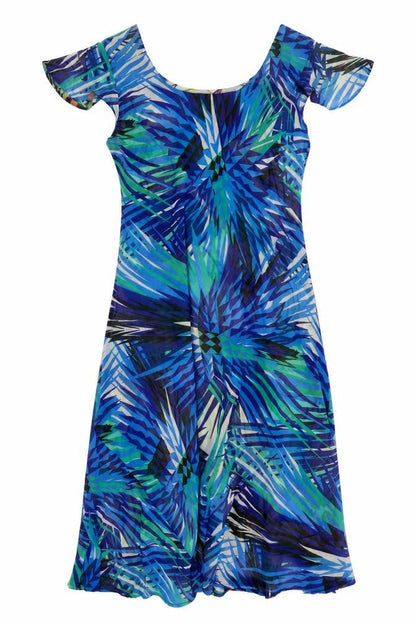 JUST ELEGANCE Womens Multicoloured Geometric Polyester A-Line Size 20 Scoop Neck Pullover