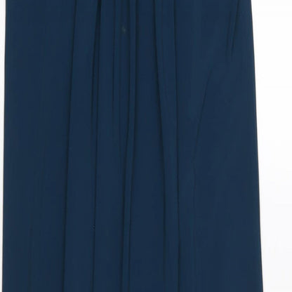 Oasis Womens Blue Polyester Maxi Size M Scoop Neck Pullover
