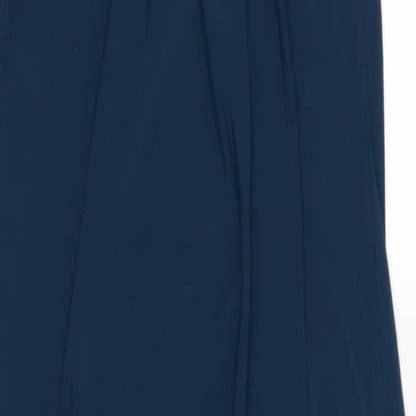 Oasis Womens Blue Polyester Maxi Size M Scoop Neck Pullover