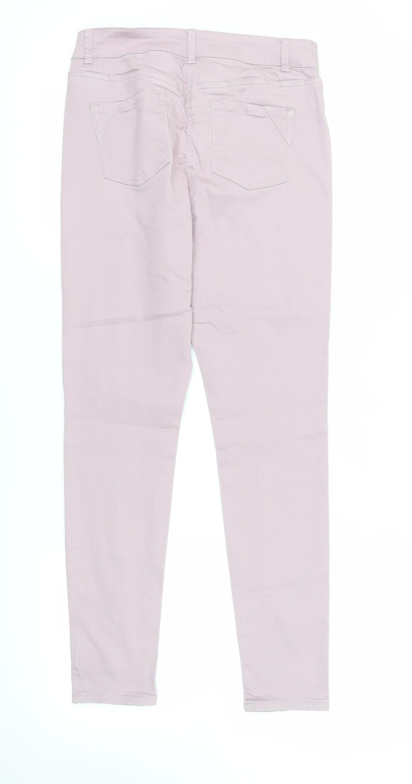 NEXT Womens Pink Cotton Skinny Jeans Size 10 L29 in Regular Zip