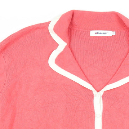 Womens UK Size 20 Damart Pink Cardigan Jumper