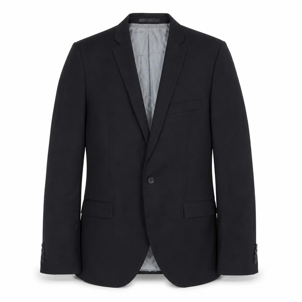 Mens UK Size 38 Topman Regular Black Suit Jacket