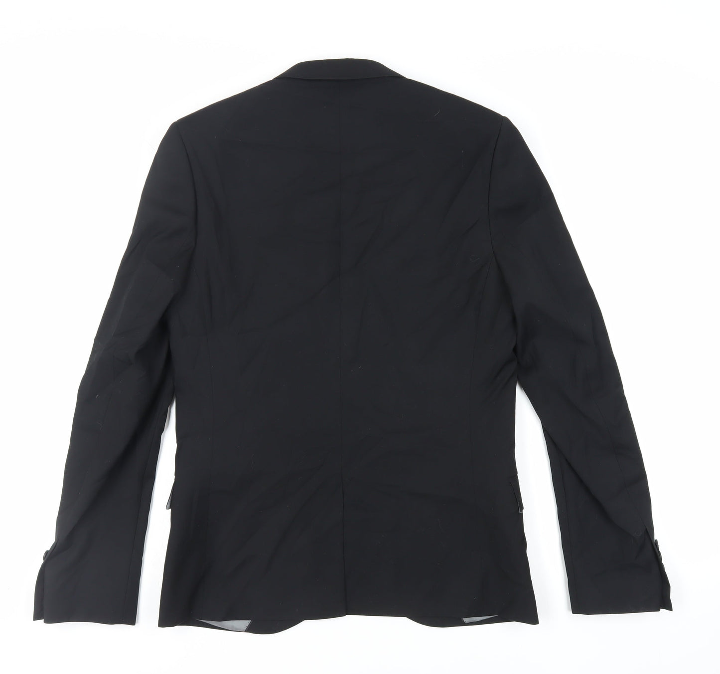 Mens UK Size 38 Topman Regular Black Suit Jacket