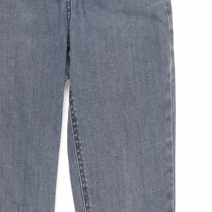 Dorothy Perkins Womens Blue Cotton Skinny Jeans Size 10 L26 in Regular Zip - Short Length