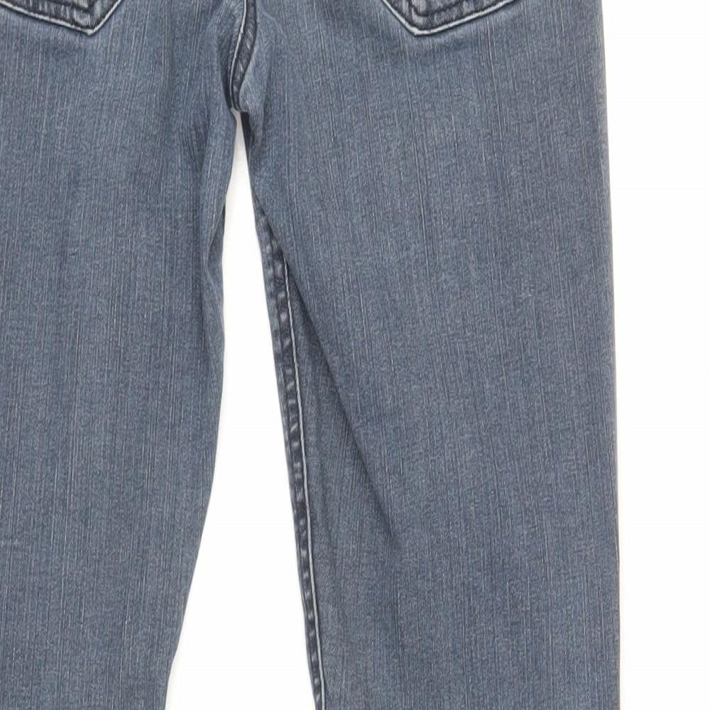 Dorothy Perkins Womens Blue Cotton Skinny Jeans Size 10 L26 in Regular Zip - Short Length