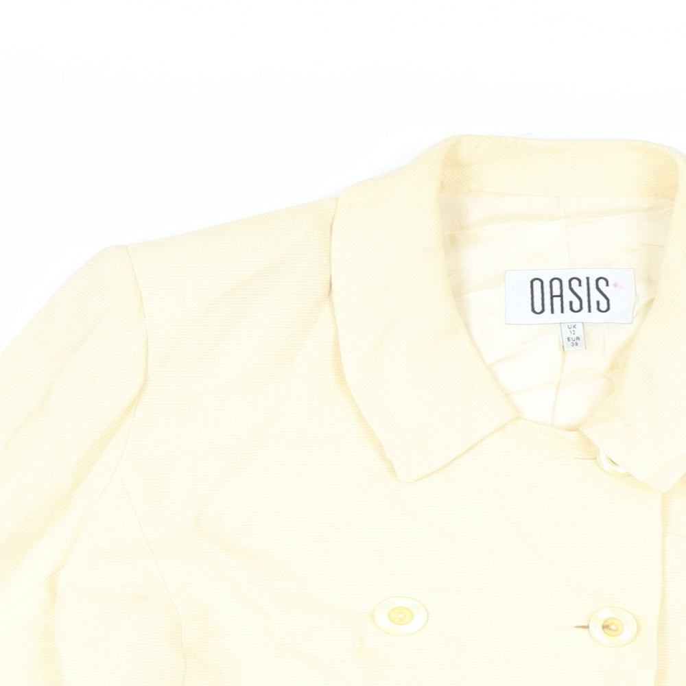 Womens UK Size 12 Oasis Yellow Jacket