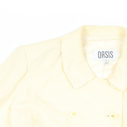 Womens UK Size 12 Oasis Yellow Jacket