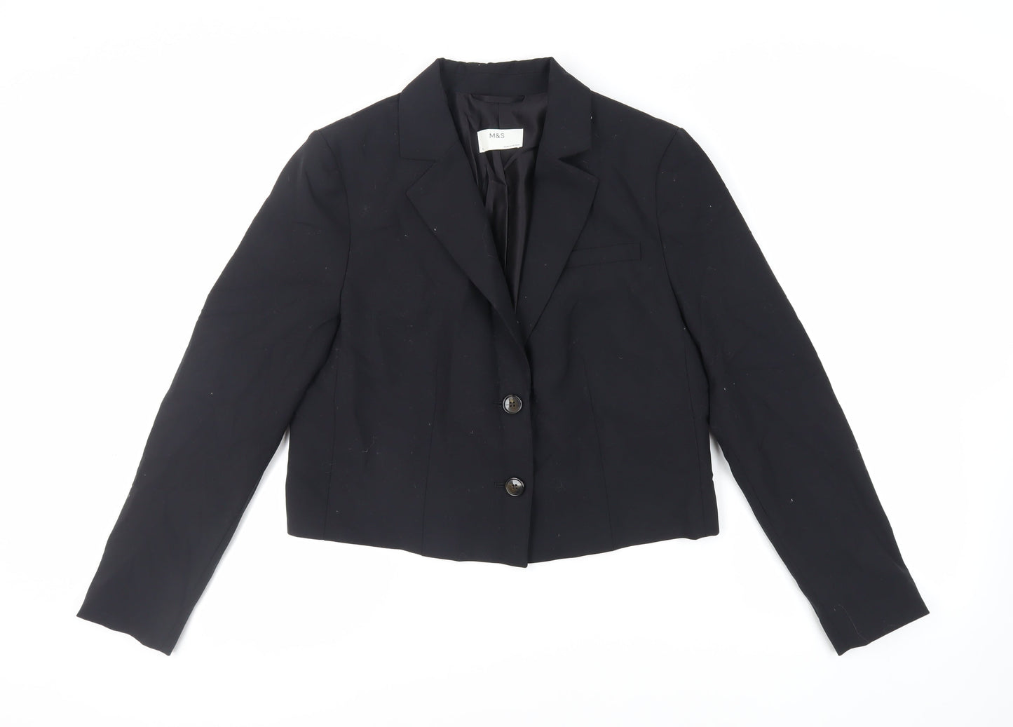 Womens UK Size 14 Marks and Spencer Black Jacket