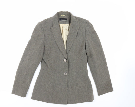 Principles Womens Green Jacket Blazer Size 6 Button