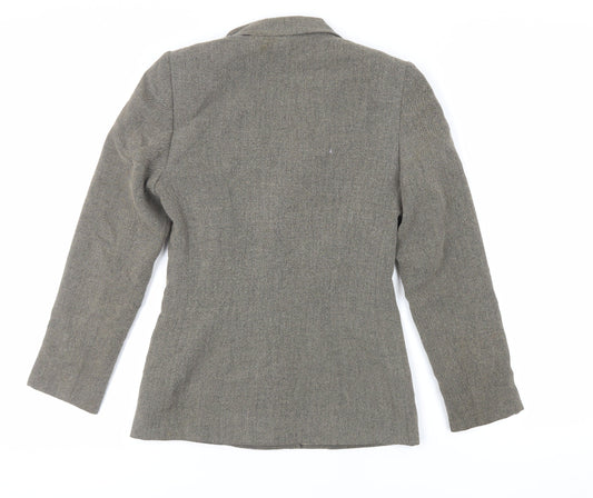 Principles Womens Green Jacket Blazer Size 6 Button