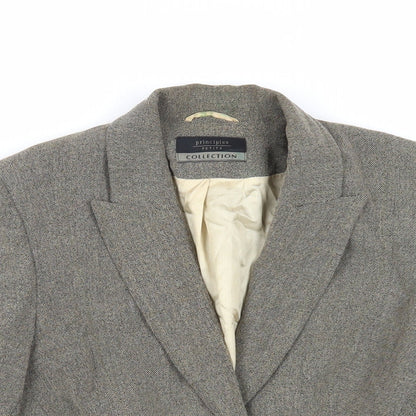 Principles Womens Green Jacket Blazer Size 6 Button