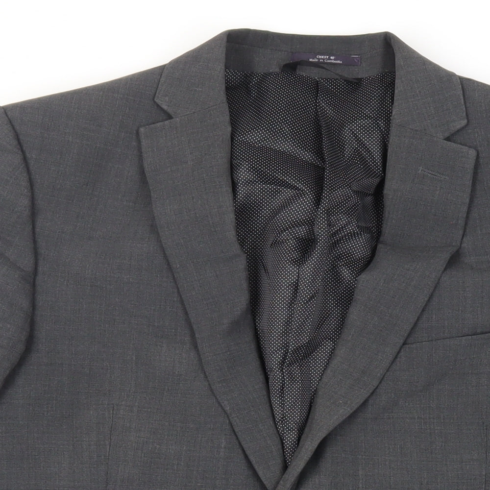 Mens UK Size 40 Marks and Spencer Regular Grey Suit Jacket
