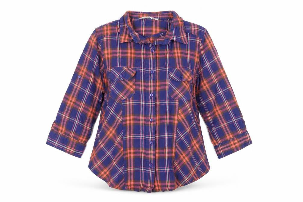 Womens UK Size 14 New Look Blue Basic Button-Up