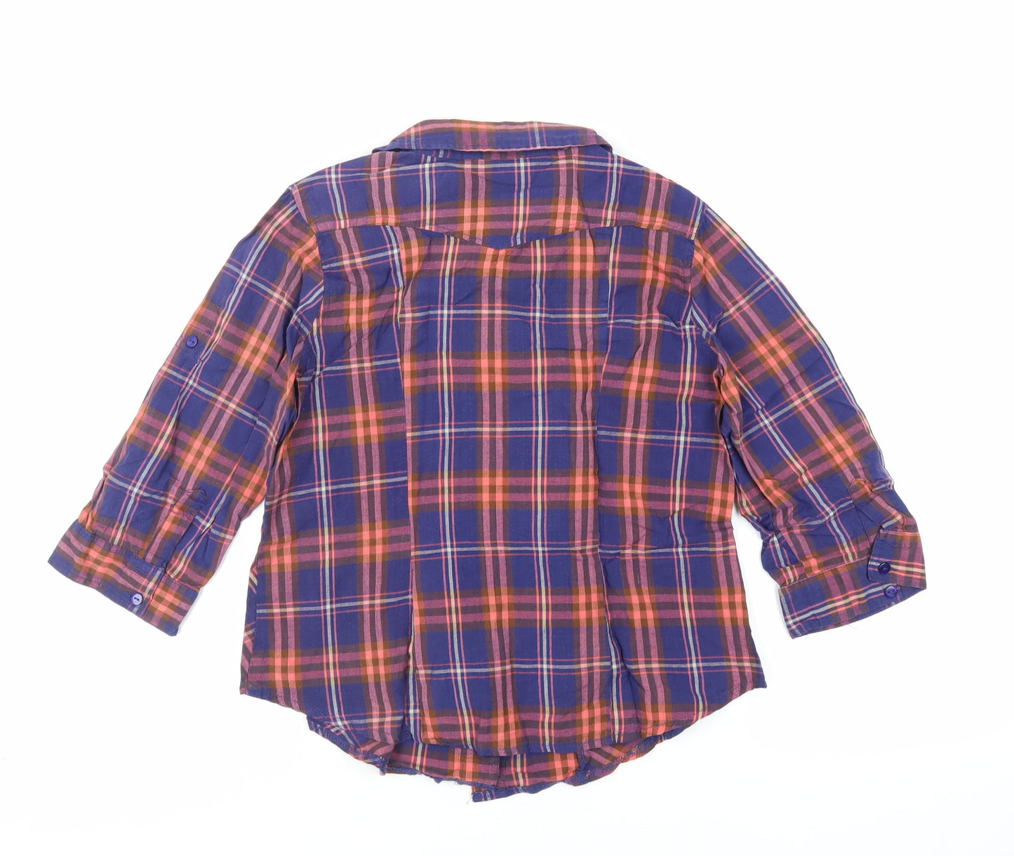 Womens UK Size 14 New Look Blue Basic Button-Up
