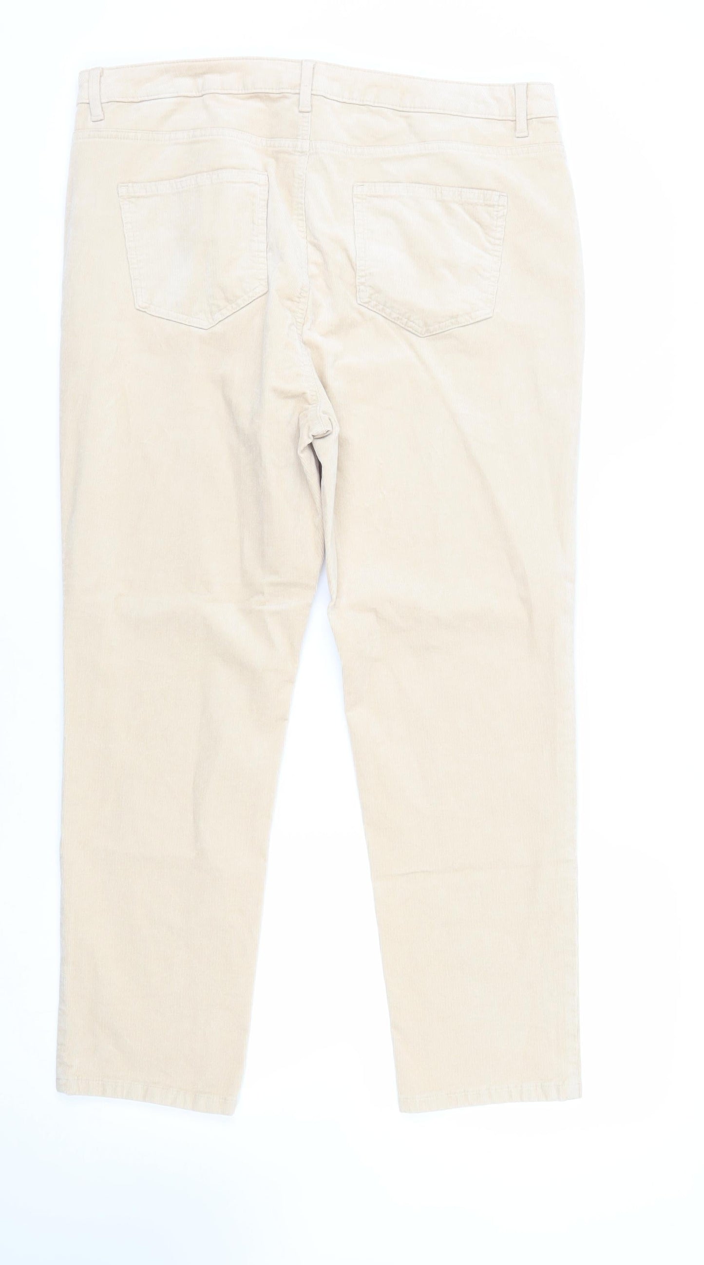 Womens UK Size 20 Marks and Spencer Regular Fit  Beige Trousers
