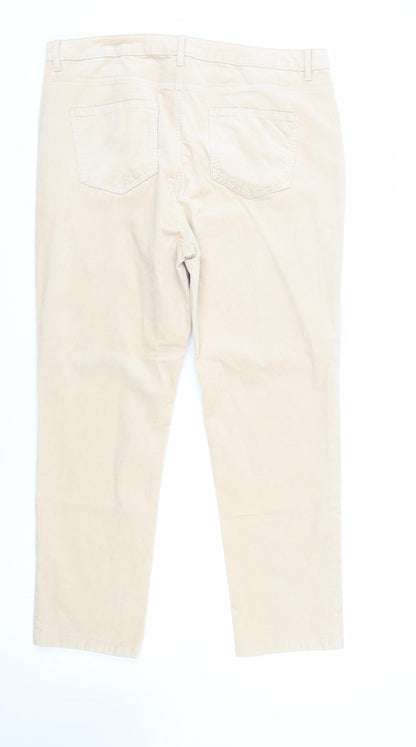 Womens UK Size 20 Marks and Spencer Regular Fit  Beige Trousers