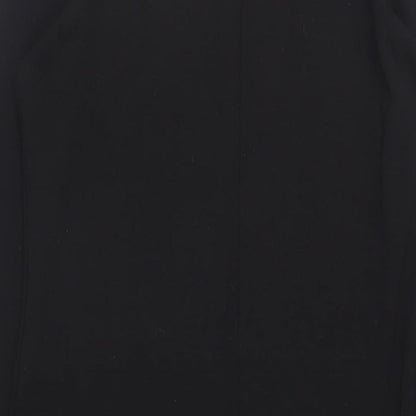 Fransa Womens Black Viscose Sheath Size XL Round Neck Button - Studded