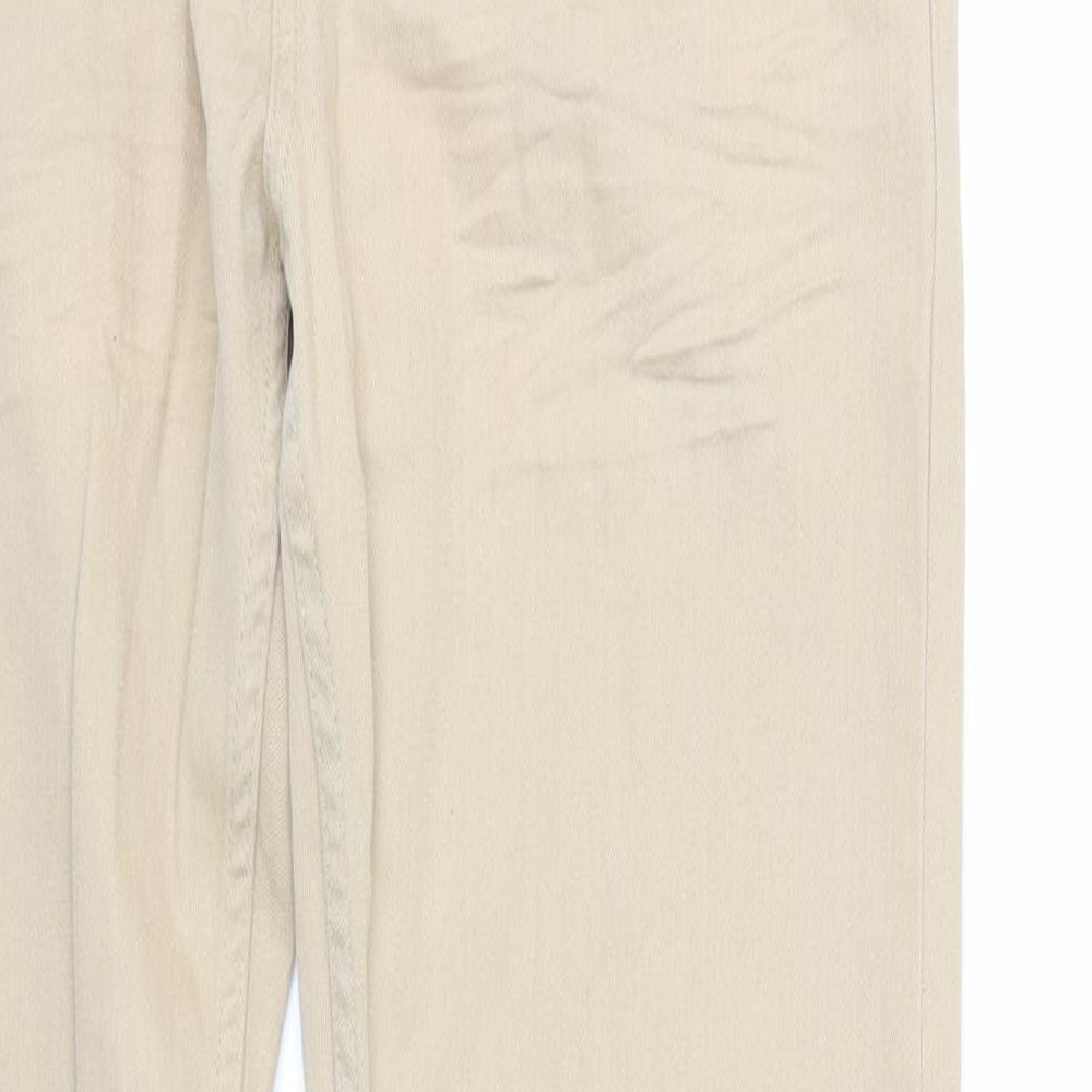 Denim & Co. Mens Beige Cotton Skinny Jeans Size 34 in L32 in Regular Zip