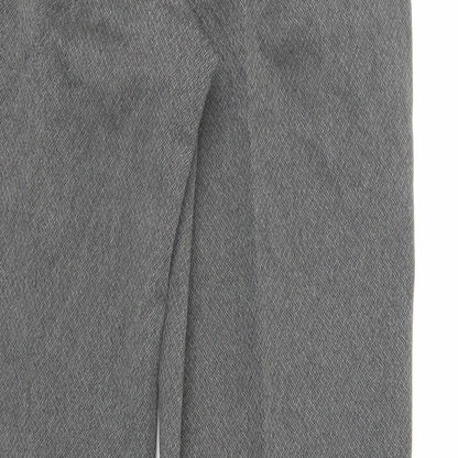 Marks and Spencer Mens Grey Polyester Dress Pants Trousers Size 34 in L33 in Regular Zip