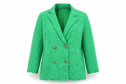 Zara Womens Green Jacket Blazer Size L Button
