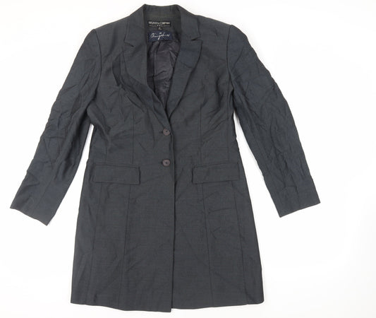 Womens UK Size 10 Kasper Grey Overcoat