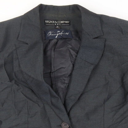 Womens UK Size 10 Kasper Grey Overcoat