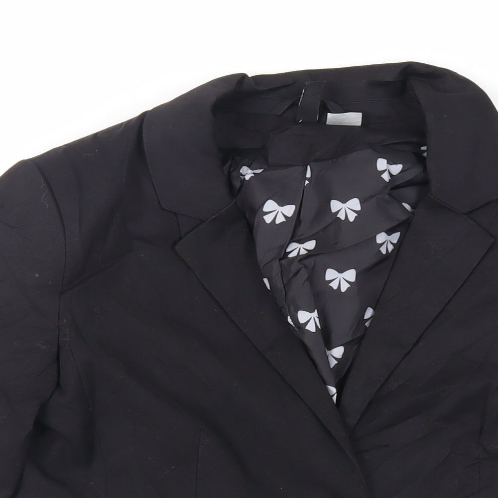 Divided by H&M Womens Black Jacket Blazer Size 8 Button