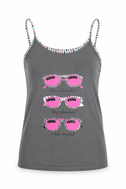 Womens UK Size 12 Topshop Grey Basic Tank