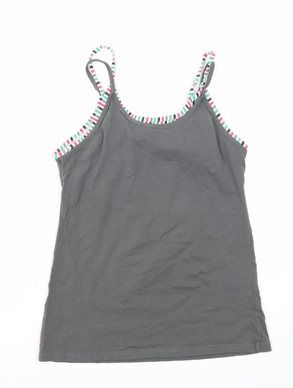 Womens UK Size 12 Topshop Grey Basic Tank