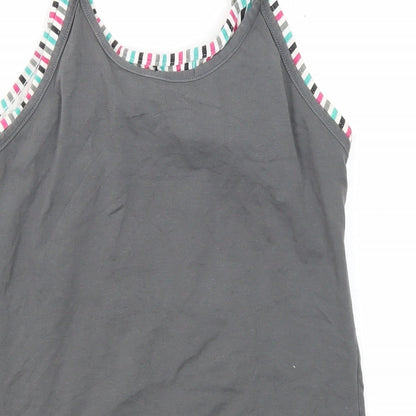 Womens UK Size 12 Topshop Grey Basic Tank