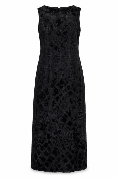 Michel Ambers Womens Black Polyester Blend Maxi Size 10 Round Neck Zip