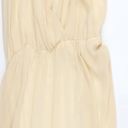 TFNC Womens Ivory Viscose Shift Size M V-Neck