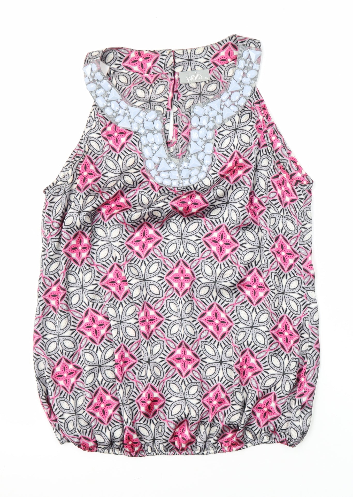 Womens UK Size M Wallis Multicoloured Tunic Button-Up