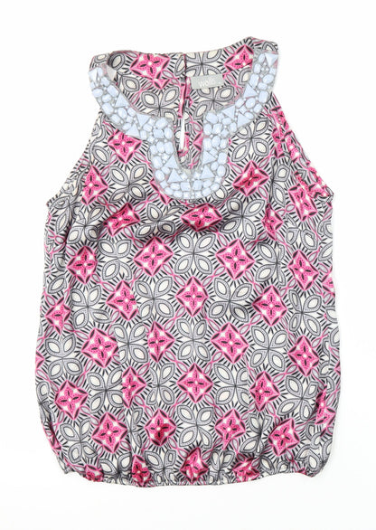 Womens UK Size M Wallis Multicoloured Tunic Button-Up