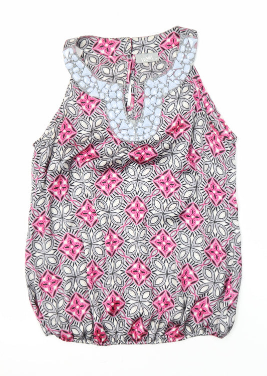 Womens UK Size M Wallis Multicoloured Tunic Button-Up