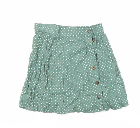 ASOS Womens Multicoloured Polka Dot Viscose Mini Skirt Size 6