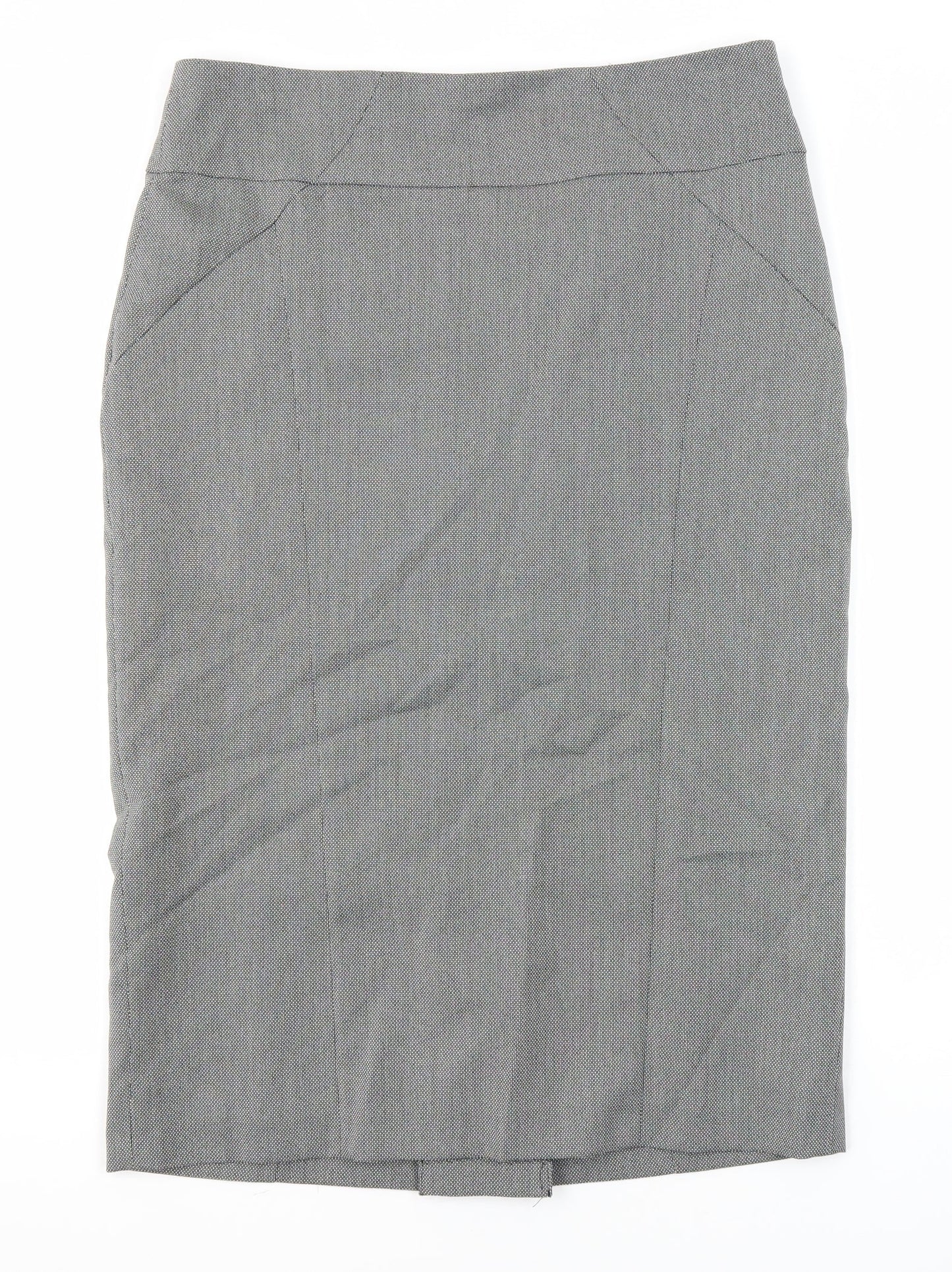 Principles Womens Grey Polyester Straight & Pencil Skirt Size 14 Zip - Lined